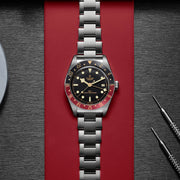 Tudor Black Bay 58 Black Dial Silver Steel Strap Watch for Men - M7939G