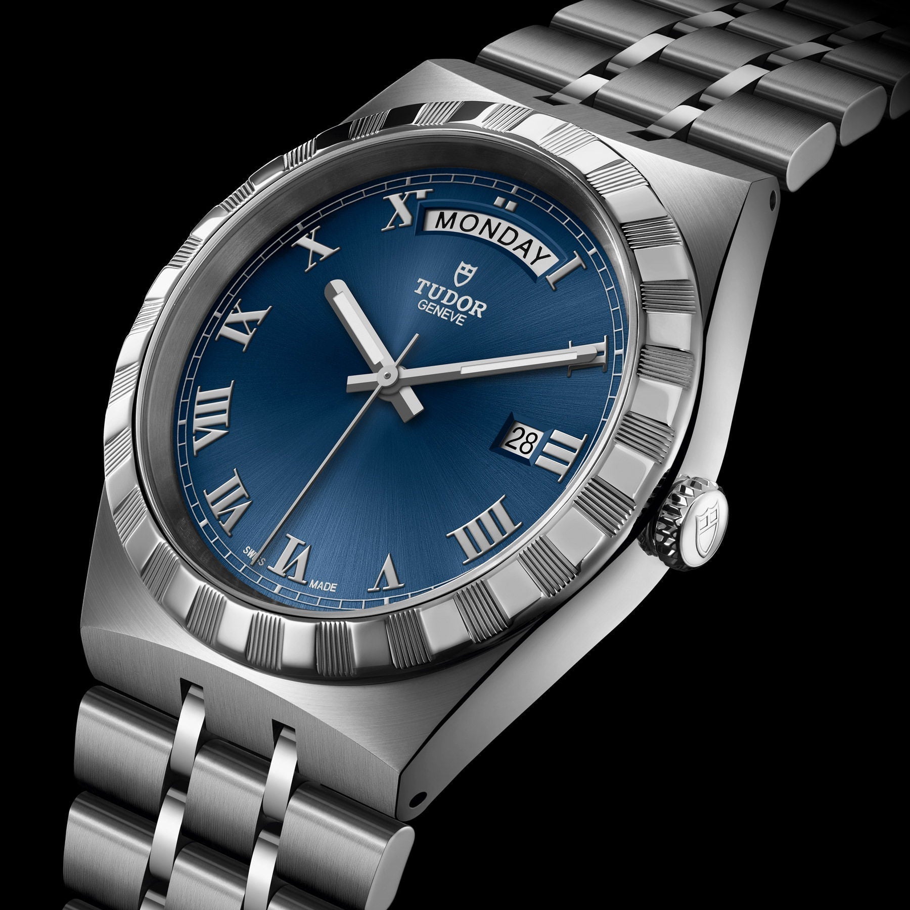  Shop Authentic Tudor Royal Automatic Blue Dial Silver Steel Strap Watch for Men - M28600-0005 - Luxxuri
