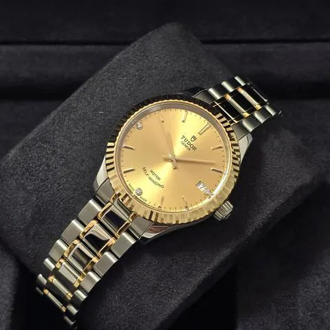  Shop Authentic Tudor Style Automatic Gold Dial Two Tone Steel Strap Watch for Men - M12713-0001 - Luxxuri