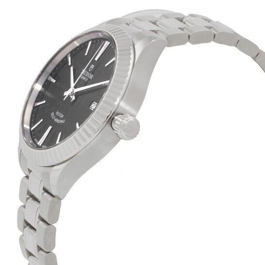  Shop Authentic Tudor Style Automatic Black Dial Silver Steel Strap Watch for Men - M12710-0003 - Luxxuri