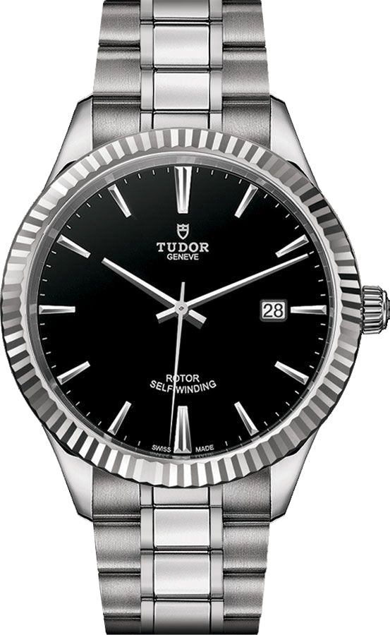  Shop Authentic Tudor Style Automatic Black Dial Silver Steel Strap Watch for Men - M12710-0003 - Luxxuri