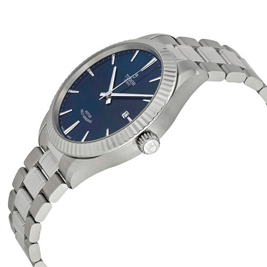 Shop Authentic Tudor Style Automatic Diamonds Blue Dial Silver Steel Strap Watch for Men - M12710-0017 - Luxxuri