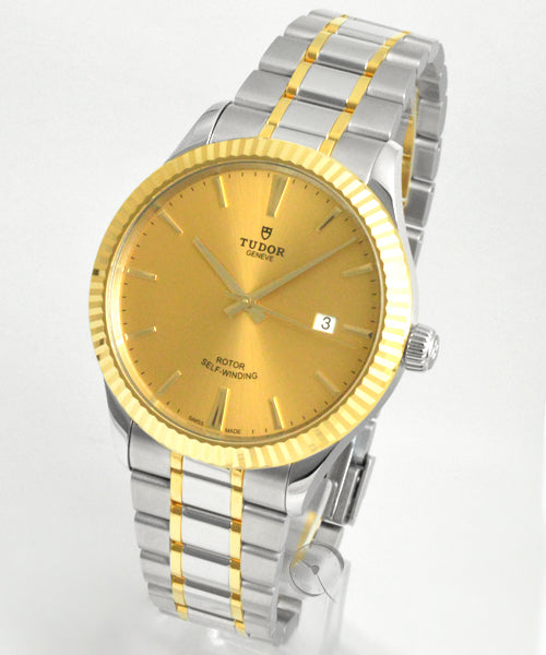  Shop Authentic Tudor Style Automatic Gold Dial Two Tone Steel Strap Watch for Men - M12713-0001 - Luxxuri