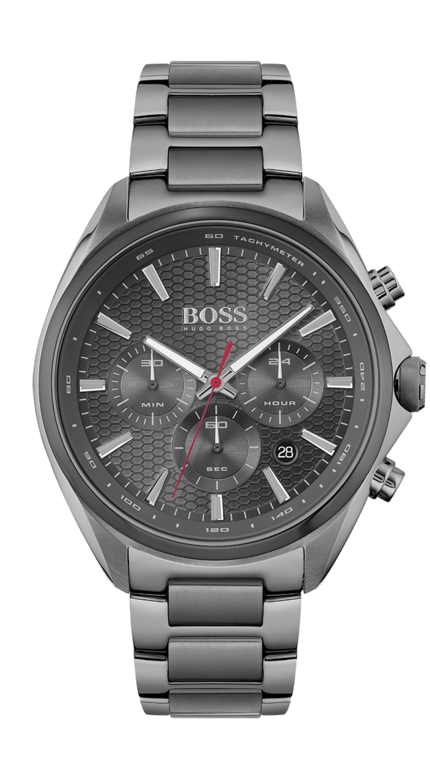  Shop Authentic Hugo Boss Distinct Grey Dial Gren Steel Strap Watch for Men - 1513858 - Luxxuri