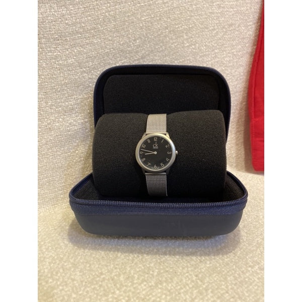  Shop Authentic Calvin Klein Minimal Black Dial Silver Mesh Bracelet Watch for Women - K3M52151 - Luxxuri