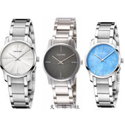  Shop Authentic Calvin Klein City Mother of Pearl Blue Dial Silver Steel Strap Watch for Women - K2G2314X - Luxxuri