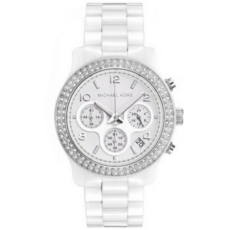  Shop Authentic Michael Kors Runway White Dial White Steel Strap Watch for Women - MK5188 - Luxxuri
