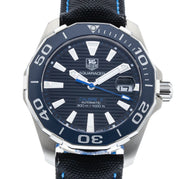  Shop Authentic Tag Heuer Aquaracer Calibre 5 Automatic Black Dial Black Nylon Strap Watch for Men - WAY211B.FC6363 - Luxxuri