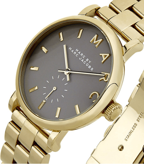  Shop Authentic Marc Jacobs Baker Grey Dial Gold Steel Strap Watch for Women - MBM3281 - Luxxuri