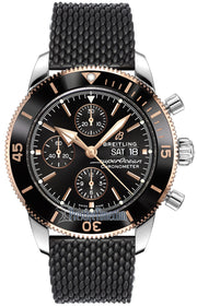  Shop Authentic Breitling Superocean Heritage Chronograph 44 Black Dial Black Mesh Bracelet Watch for Men - U13313121B1S1 - Luxxuri