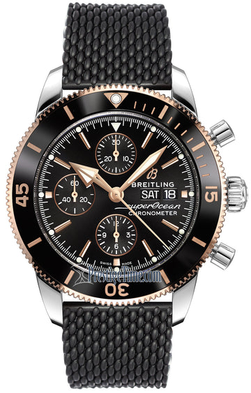  Shop Authentic Breitling Superocean Heritage Chronograph 44 Black Dial Black Mesh Bracelet Watch for Men - U13313121B1S1 - Luxxuri