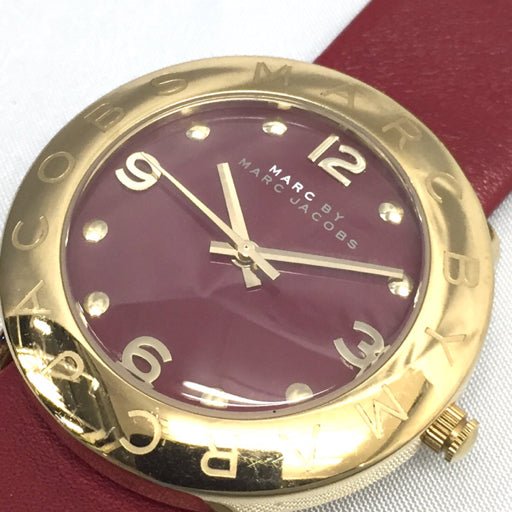  Shop Authentic Marc Jacobs Amy Red Dial Burgundy Leather Strap Watch for Women - MBM1152 - Luxxuri