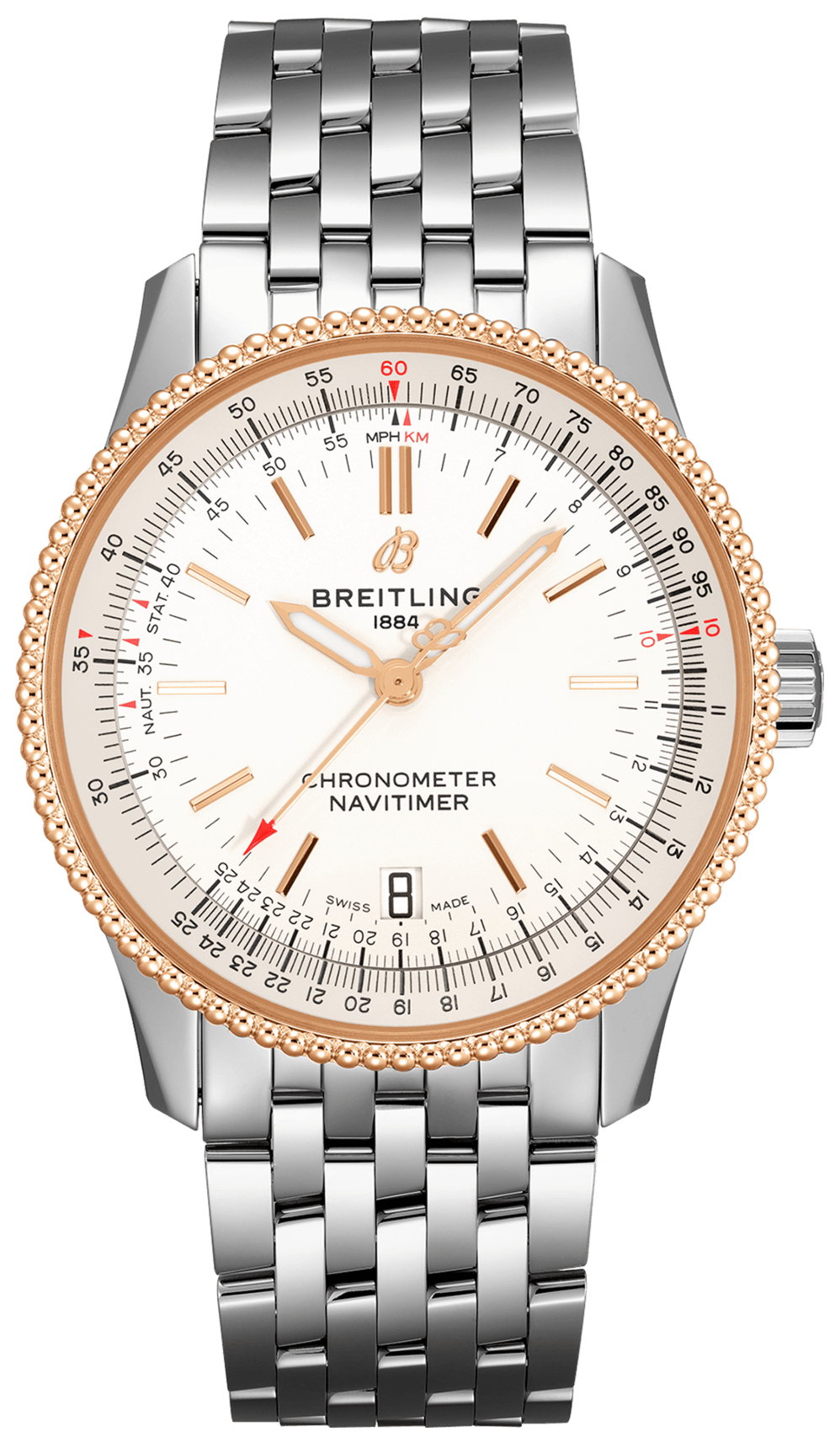  Shop Authentic Breitling Navitimer Automatic 38mm Stainless Steel Mens Watch - A17325211G1A1 - Luxxuri