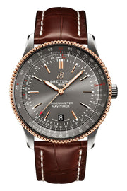  Shop Authentic Breitling Navitimer Automatic 41 Grey Dial Brown Leather Strap Watch for Men - U17326121M1P1 - Luxxuri