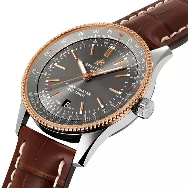  Shop Authentic Breitling Navitimer 1 Automatic 41mm Brown Dial Brown Leather Strap Mens Watch - U17326211M1P2 - Luxxuri