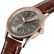  Shop Authentic Breitling Navitimer Automatic 41 Grey Dial Brown Leather Strap Watch for Men - U17326121M1P1 - Luxxuri