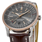 Shop Authentic Breitling Navitimer Automatic 41 Grey Dial Brown Leather Strap Watch for Men - U17326121M1P1 - Luxxuri