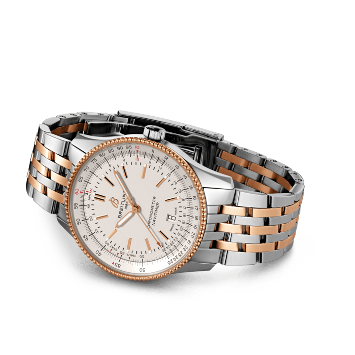  Shop Authentic Breitling Navitimer Automatic 41 White Dial Two Tone Steel Strap Watch for Men - U17326211G1U1 - Luxxuri