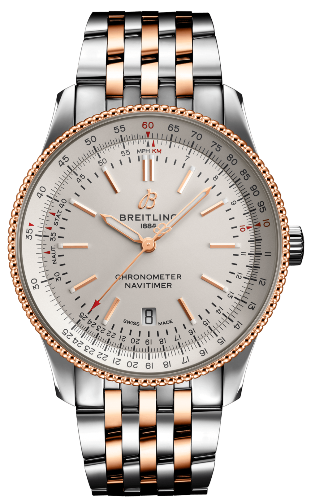 Shop Authentic Breitling Navitimer Automatic 41 White Dial Two Tone Steel Strap Watch for Men - U17326211G1U1 - Luxxuri