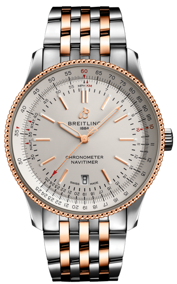  Shop Authentic Breitling Navitimer Automatic 41 White Dial Two Tone Steel Strap Watch for Men - U17326211G1U1 - Luxxuri