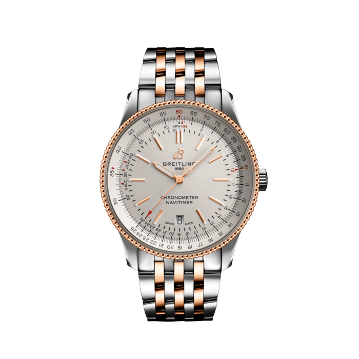  Shop Authentic Breitling Navitimer Automatic 41 White Dial Two Tone Steel Strap Watch for Men - U17326211G1U1 - Luxxuri