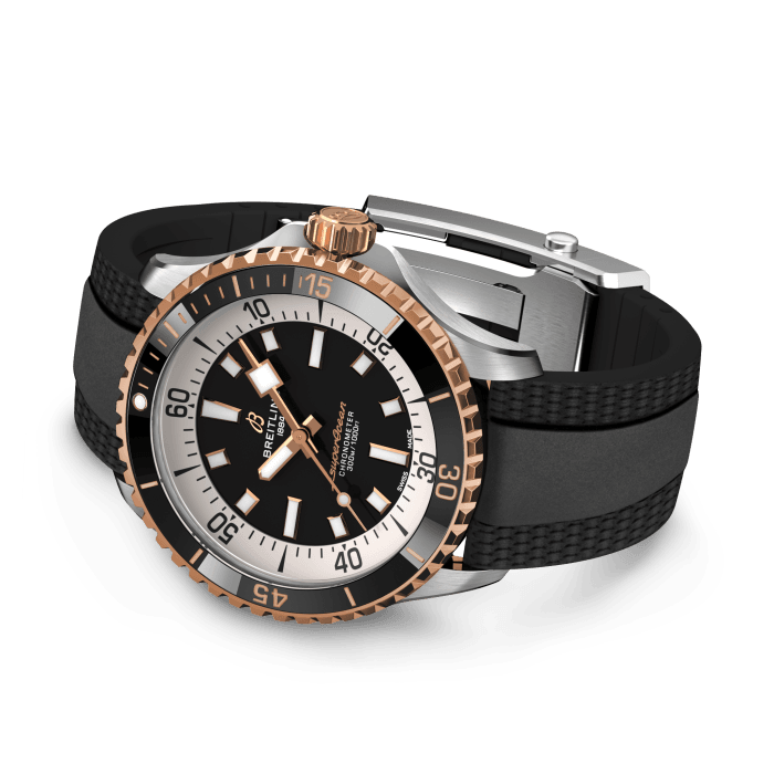  Shop Authentic Breitling Superocean Automatic 42 Black Dial Black Rubber Strap Watch for Men - U17375211B1S1 - Luxxuri