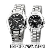  Shop Authentic Emporio Armani Velente Chronograph Black Dial Silver Steel Strap Watch For Women - AR0674 - Luxxuri