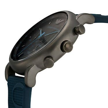  Shop Authentic Emporio Armani  Luigi Chronograph Black Dial Blue Rubber Strap Watch For Men - AR11023 - Luxxuri