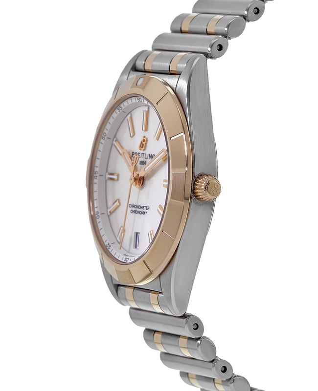  Shop Authentic Breitling Chronomat 32 White Dial Two Tone Steel Strap Watch for Women - U77310101A1U1 - Luxxuri