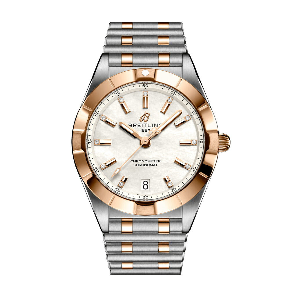  Shop Authentic Breitling Chronomat B02 18K Red Gold White Dial Two Tone Steel Strap Watch for Men - U77310101A2U1 - Luxxuri