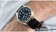  Shop Authentic IWC Pilot's Mark XVIII 40mm Black Dial Black Leather Strap Watch for Men - IW327001 - Luxxuri