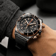  Shop Authentic Breitling Super Chronomat B01 44 Black Dial Black Rubber Strap Watch for Men - AB0136251B2S1 - Luxxuri