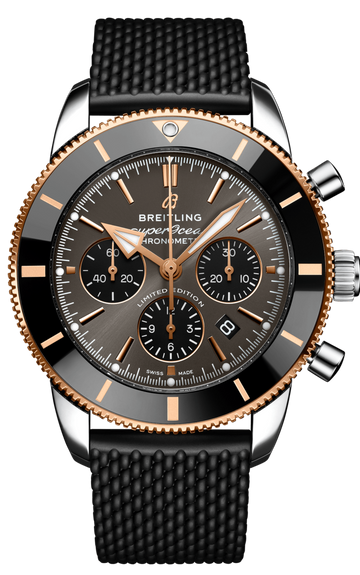  Shop Authentic Breitling Superocean Heritage B01 Chronograph 44 Black Dial Black Mesh Bracelet Watch for Men - UB01621A1M1S1 - Luxxuri