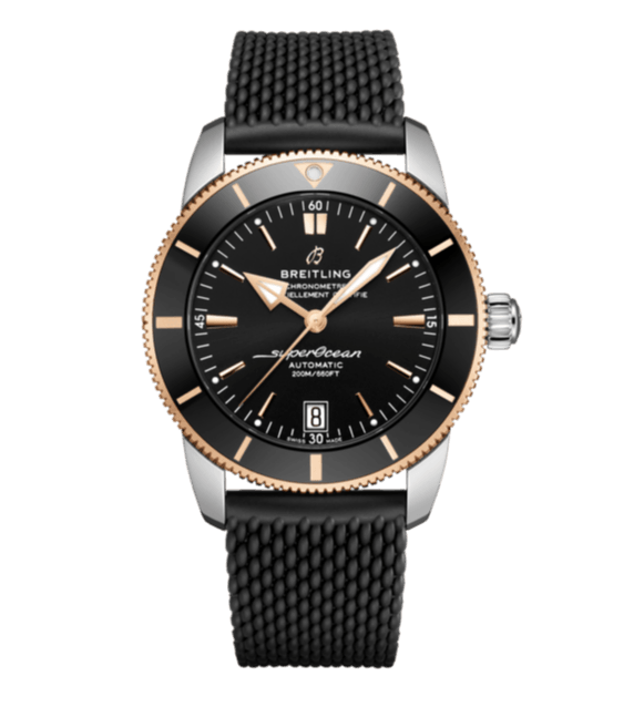  Shop Authentic Breitling Superocean Heritage II B20 42mm Black Dial Black Mesh Bracelet Mens Watch - UB2010121B1S1 - Luxxuri