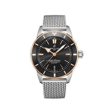  Shop Authentic Breitling Superocean Heritage B20 Automatic 44 Black Dial Silver Mesh Bracelet Watch for Men - UB2030121B1A1 - Luxxuri