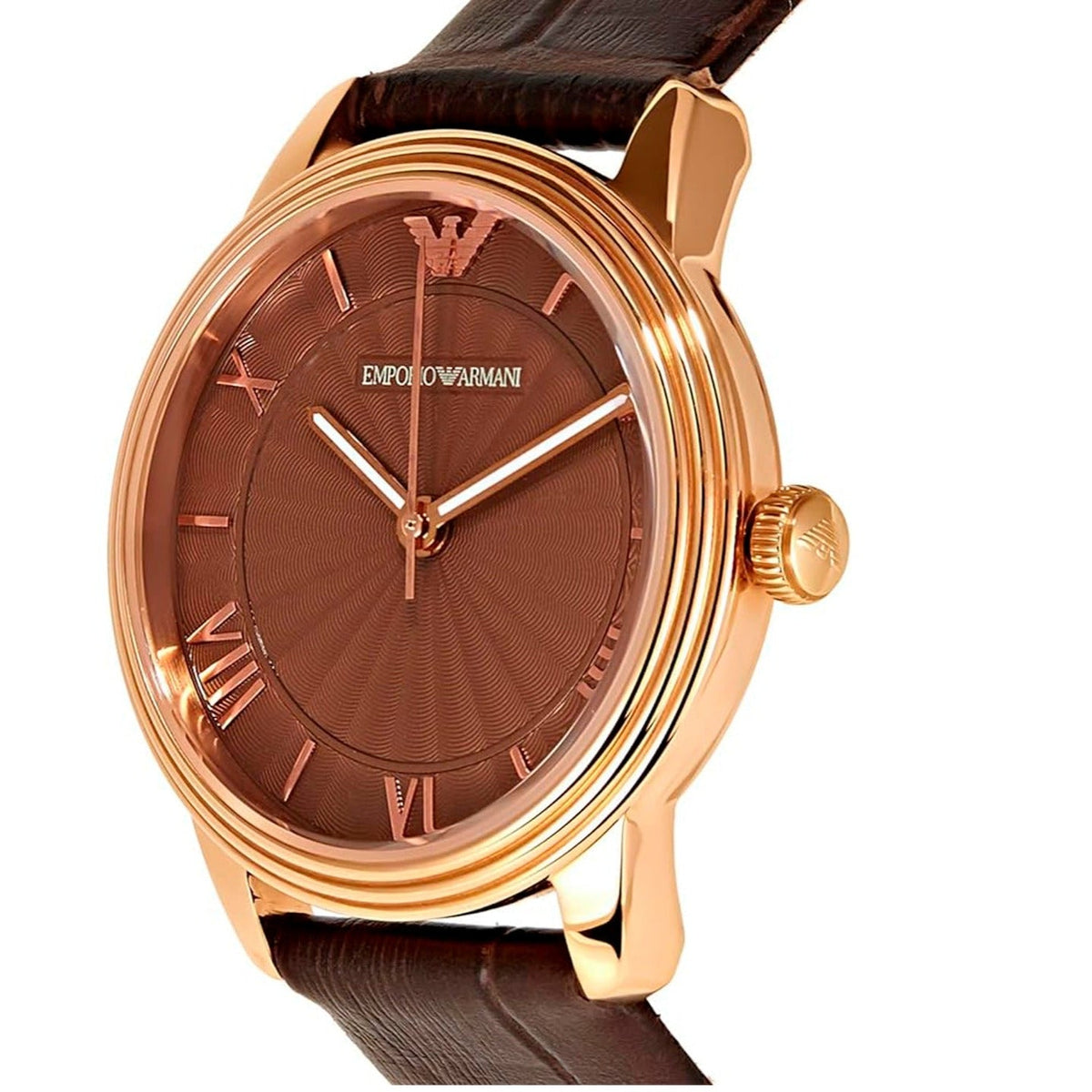  Shop Authentic Emporio Armani Classic Quartz Brown Dial Brown Leather Strap Watch For Men - AR1613 - Luxxuri