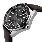  Shop Authentic Tag Heuer Aquaracer Caliber 5 Black Dial Brown Leather Strap Watch for Men - WAY201M.FC6474 - Luxxuri