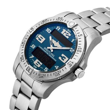  Shop Authentic Breitling Aerospace Evo Blue Dial Silver Steel Strap Watch for Men - E79363101C1E1 - Luxxuri