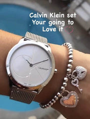 Shop Authentic Calvin Klein Minimal Silver Dial Silver Mesh Bracelet Watch for Women - K3M2212Z - Luxxuri