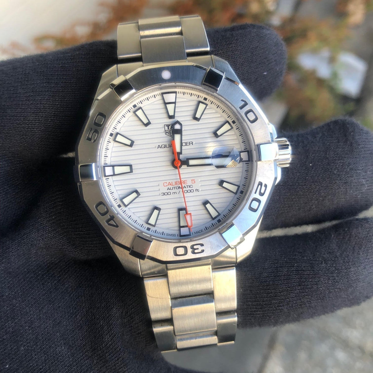  Shop Authentic Tag Heuer Aquaracer White Dial Watch for Men - WAY2013.BA0927 - Luxxuri