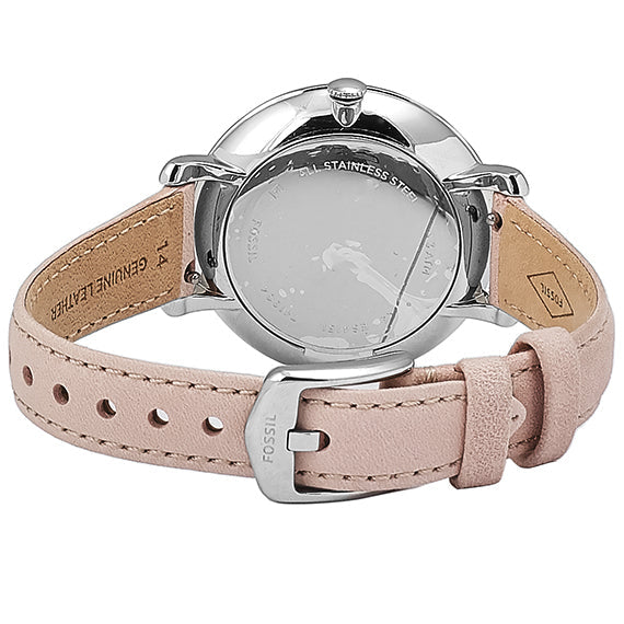  Shop Authentic Fossil Jacqueline Blush Mother of Pearl Dial Pink Leather Strap Watch for Women - ES4151 - Luxxuri