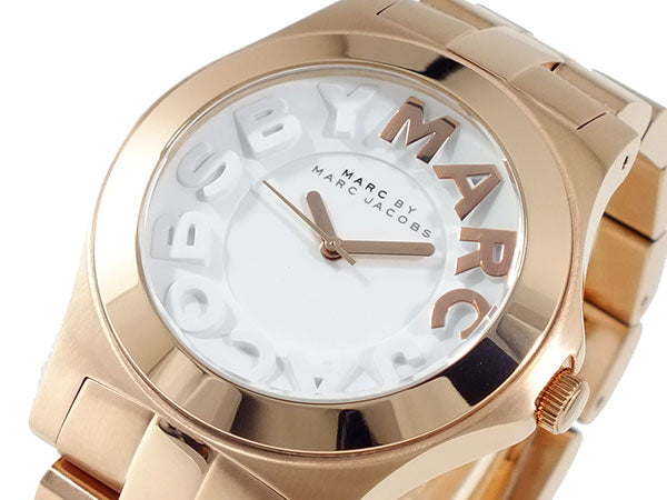  Shop Authentic Marc Jacobs Rivera White Dial Rose Gold Steel Strap Watch for Women - MBM3135 - Luxxuri