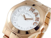  Shop Authentic Marc Jacobs Rivera White Dial Rose Gold Steel Strap Watch for Women - MBM3135 - Luxxuri