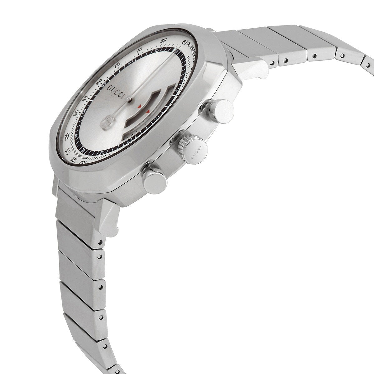  Shop Authentic Gucci Grip Collection Quartz Silver Dial Silver Steel Strap Watch For Men - YA157302 - Luxxuri