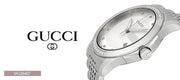  Shop Authentic Gucci G Timeless Diamonds Silver Dial Silver Steel Strap Watch For Men - YA126407 - Luxxuri