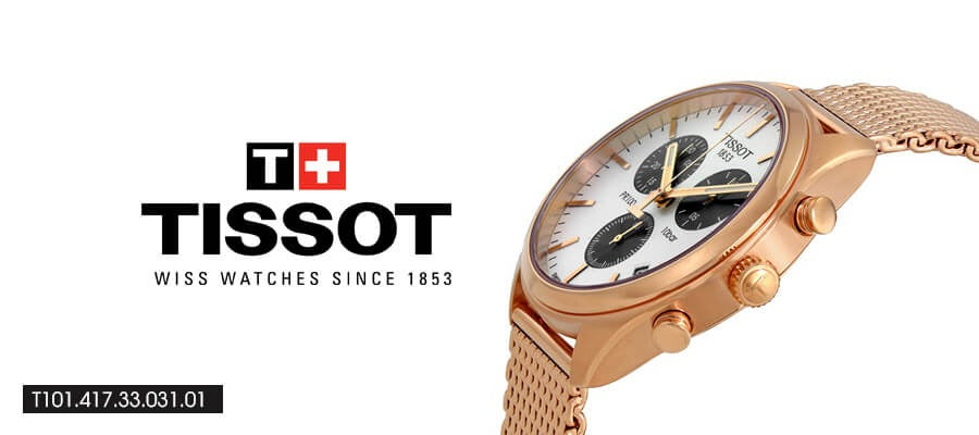  Shop Authentic Tissot T Classic PR 100 Chronograph Silver Dial Rose Gold Mesh Bracelet Watch For Men - T101.417.33.031.01 - Luxxuri
