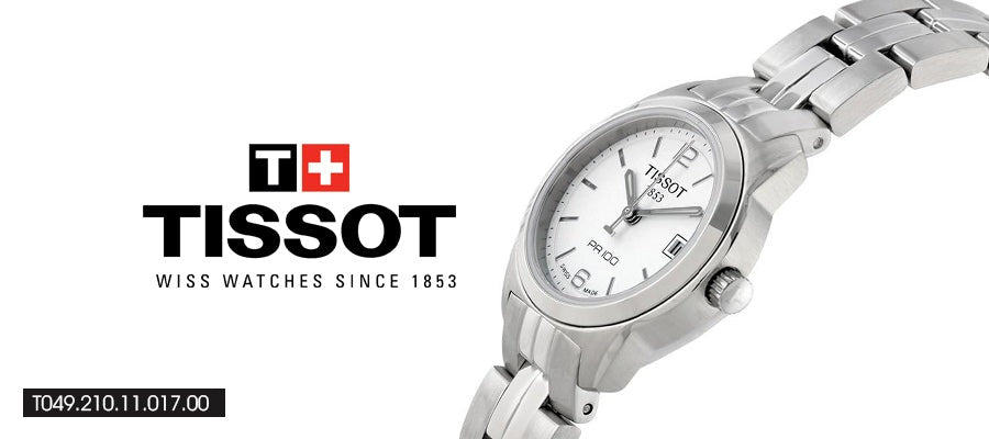  Shop Authentic Tissot T Classic PR100 Watch Ladies White Dial Stainless Steel For Women - T049.210.11.017.00 - Luxxuri
