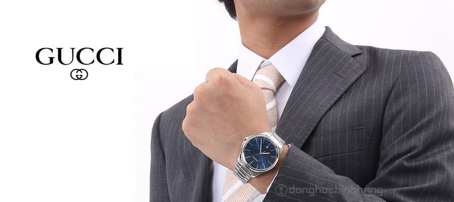  Shop Authentic Gucci G Timeless Blue Dial Silver Steel Strap Watch For Men - YA126316 - Luxxuri