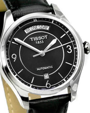  Shop Authentic Tissot T One Automatic Black Dial Black Leather Strap Watch For Men - T038.430.16.057.00 - Luxxuri