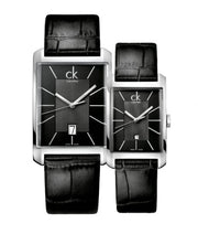  Shop Authentic Calvin Klein Window Black Dial Black Leather Strap Watch for Men - K2M21107 - Luxxuri